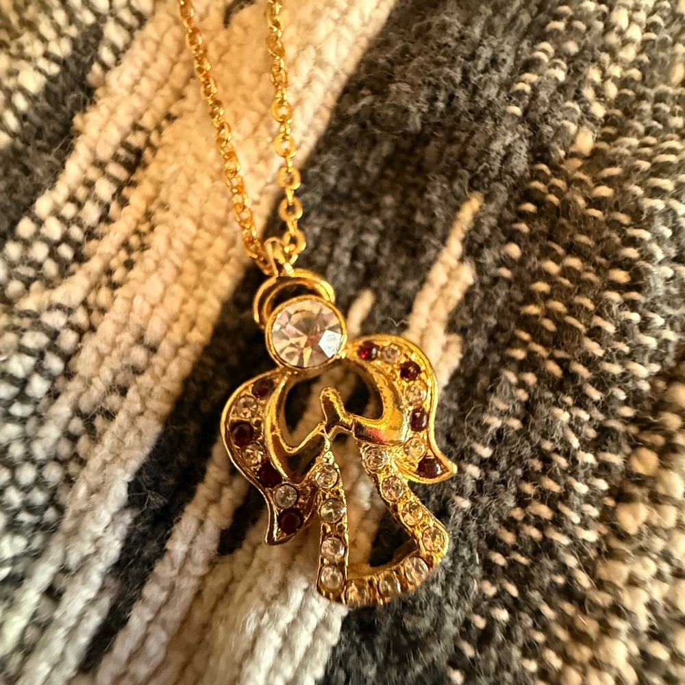 Gold Pendant Necklace Angel Necklace